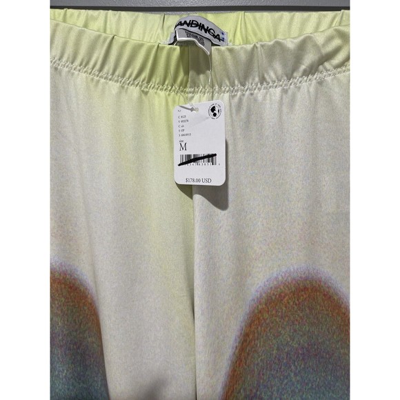 Free People Mandinga Otto Pant Flare Stretch Ombre Gray Aqua Orange Size M NWT - Picture 4 of 8